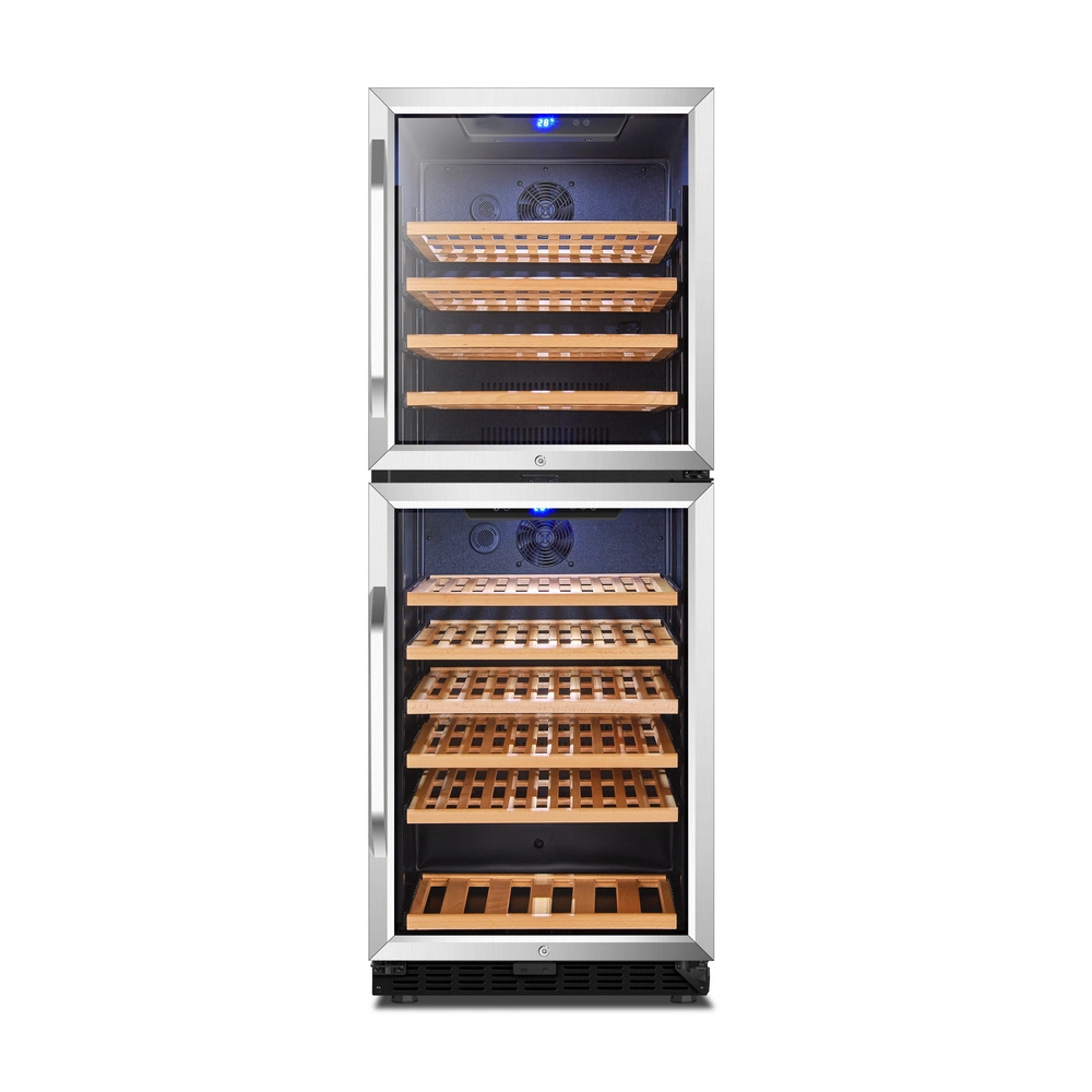 380L Double Doors Dual Zone Compressor Fan Cooling Wine Cooler