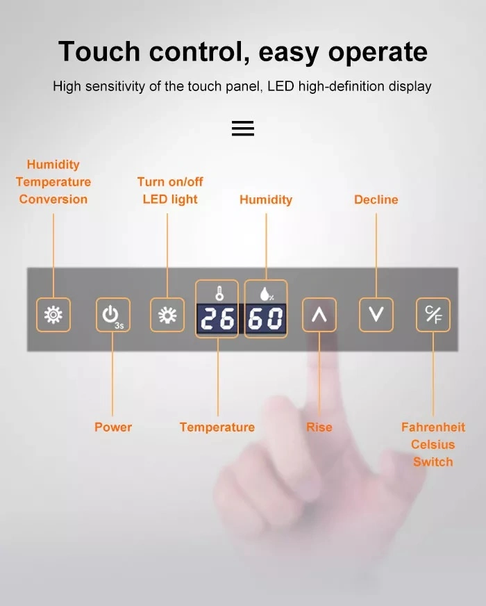 Inverter Compressor Digital Display Cigar Refrigerator